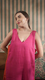 Pure Linen Solid Dresses