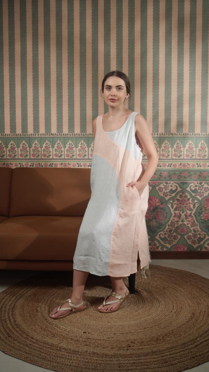 Pure Linen Solid Dresses