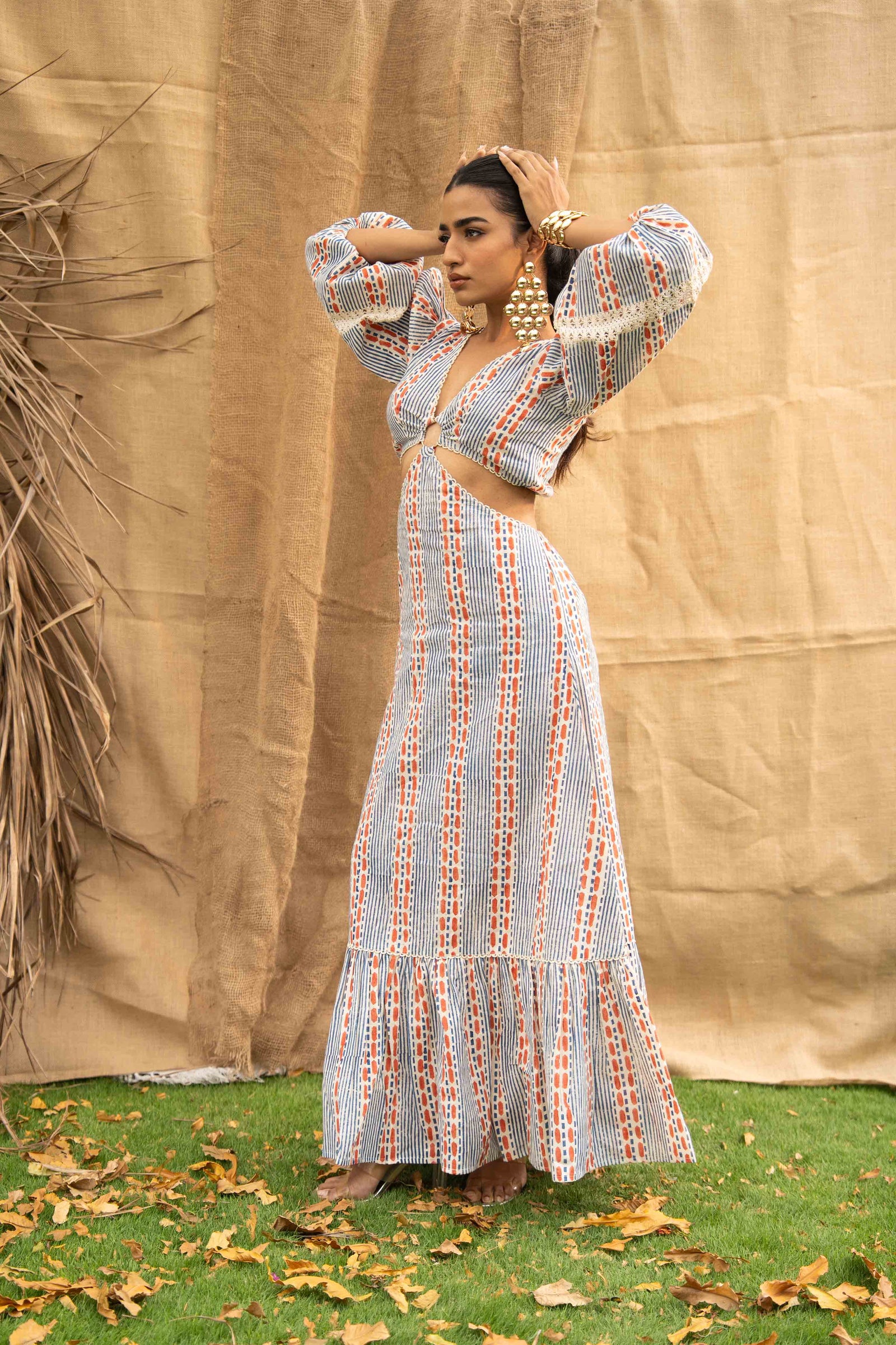 A Full Length Dress, Geometric Print