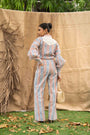 Geometric Coord Set Consists Of Printed Shirt With Fit