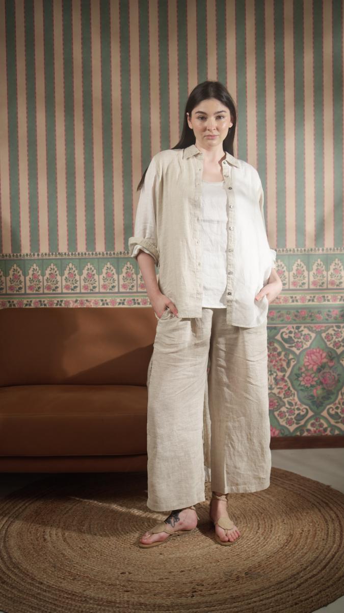 Color Block Linen Co-Ord Set