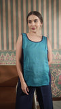 Color Block Round Neck Tank Top