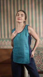 Color Block Round Neck Tank Top