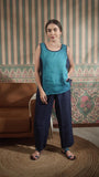 Color Block Round Neck Tank Top