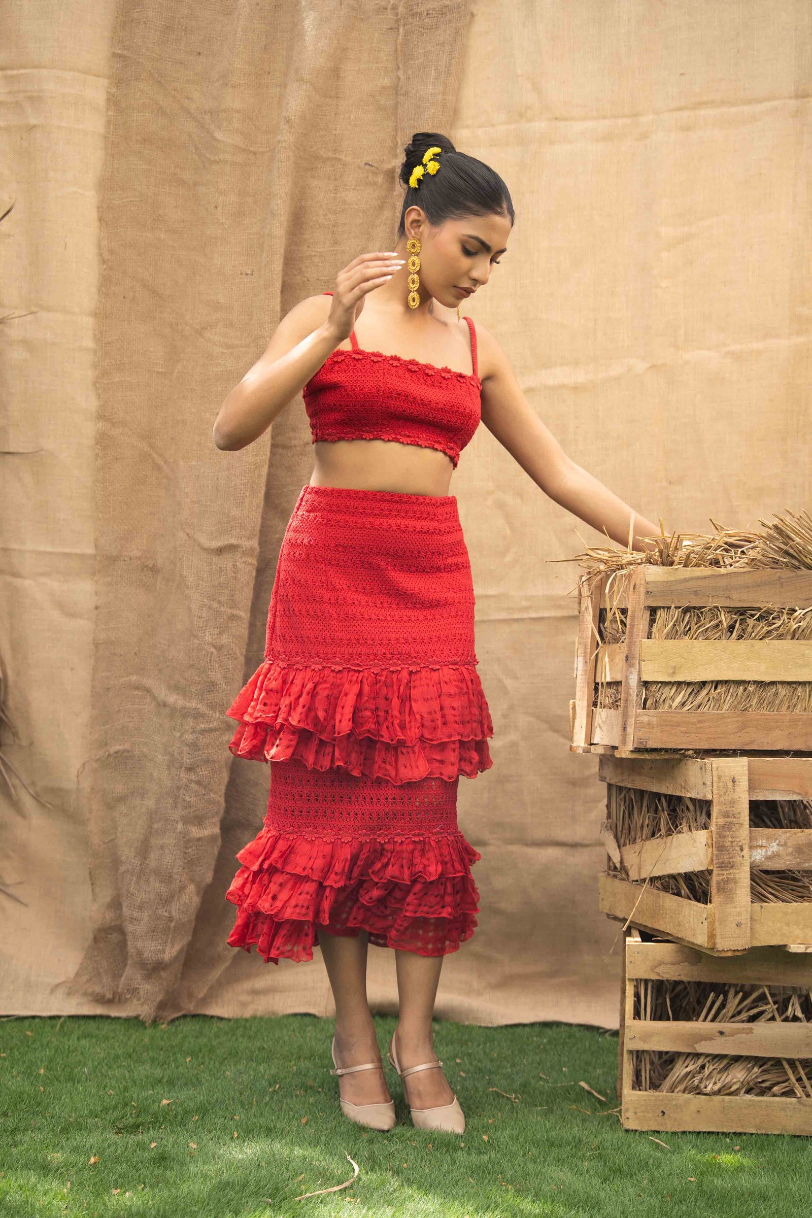 A Red Coord Set, Perfect For Date Night