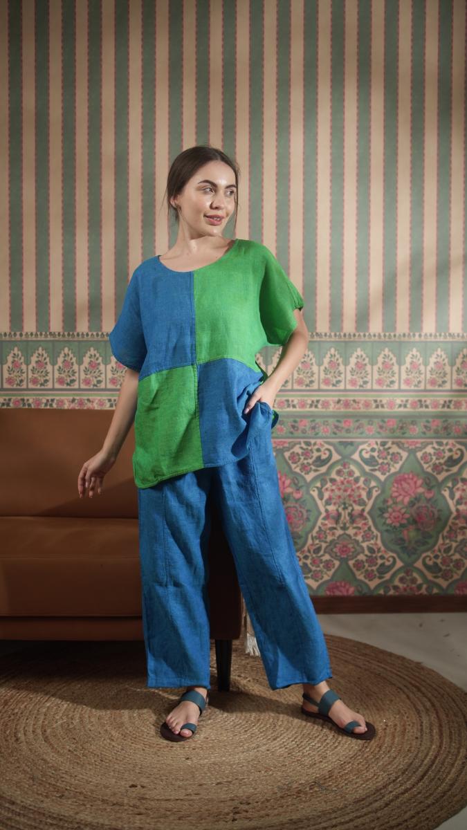 Color Block Oversized Tunic