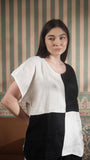 Color Block Round Neck Tunic -Front Pocket Princess Cut Pant