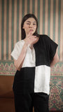 Color Block Round Neck Tunic -Front Pocket Princess Cut Pant