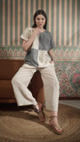 Color Block Round Neck Tunic -Front Pocket Princess Cut Pant
