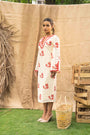 Printed Schiffli Relaxed Fit Midi Dress