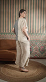 Color Block Round Neck Tunic -Front Pocket Princess Cut Pant