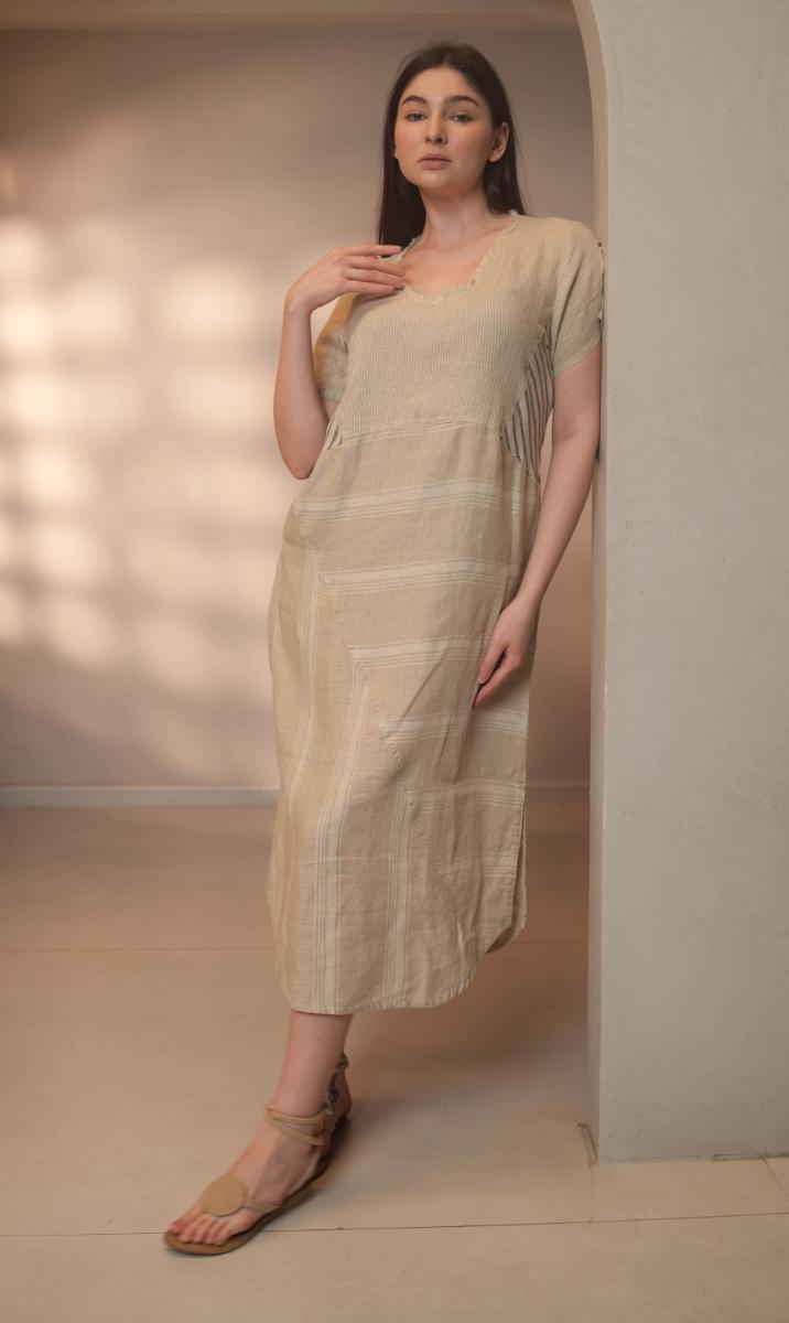 Ora Dresspatchwork Combo 01 Sand Multi