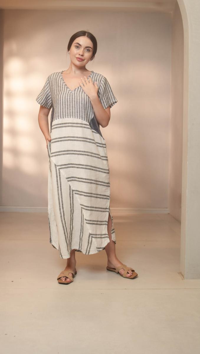 Ora Dresspatchwork   Combo 2    Indigo White Multi
