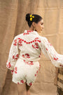 Printed Schiffli Shirt Adorned