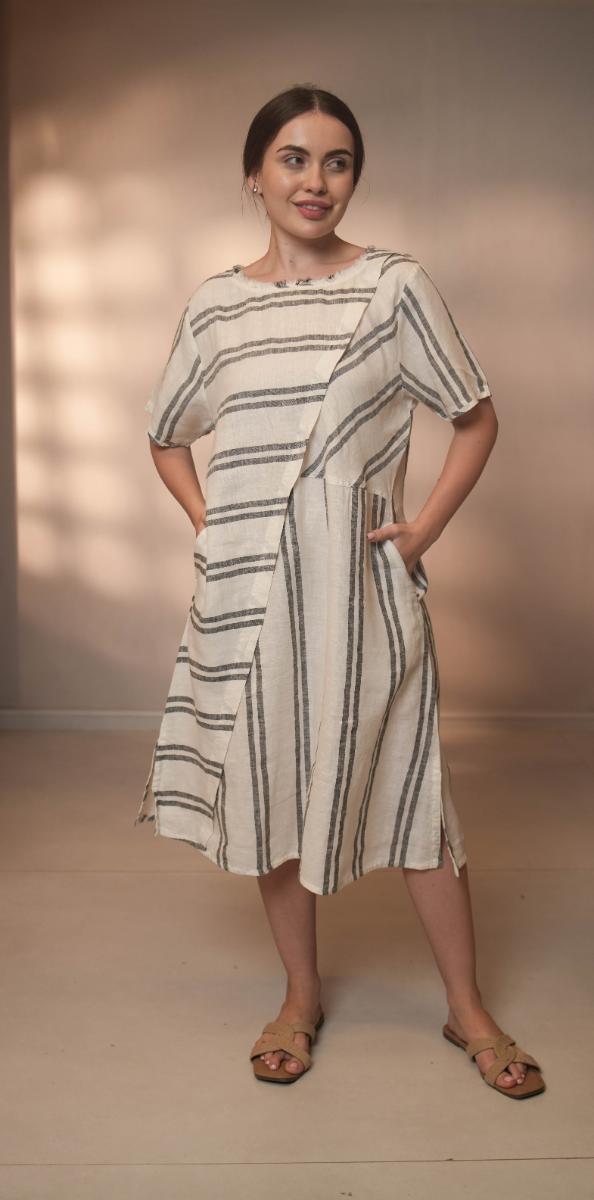 Sorrento Dressbedford Stripe White/Black