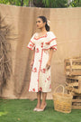 Printed Schiffli Dress With Slits At The Front
