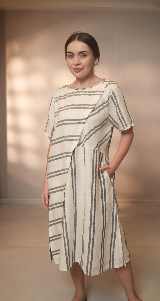 Sorrento Dressbedford Stripe White/Black