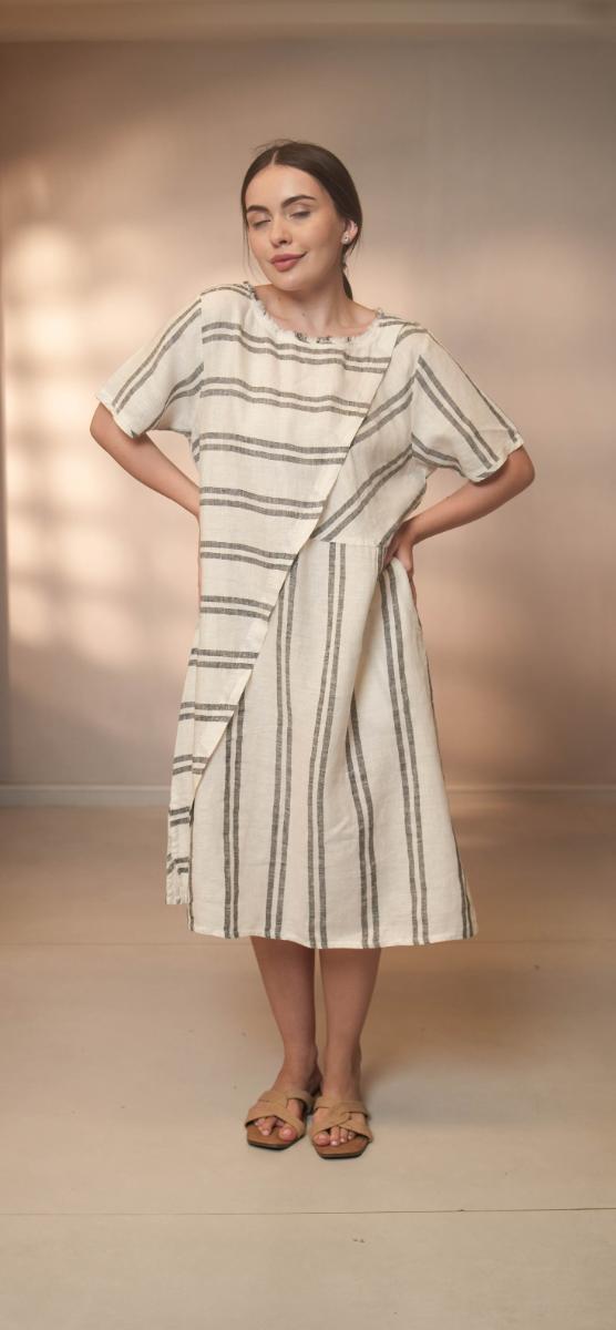 Sorrento Dressbedford Stripe White/Black