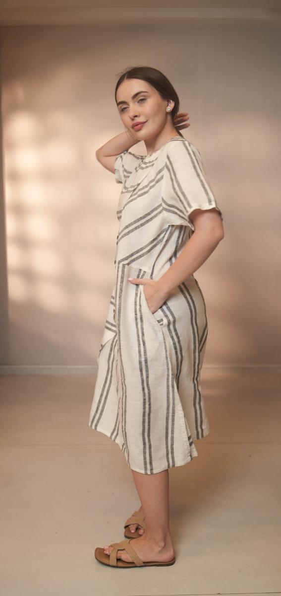 Sorrento Dressbedford Stripe White/Black