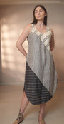 Isabella Dresspatchwork Combo 2   Indigo White Multi