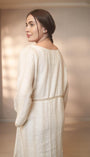 Enza Dressshadow Stripe White/Natural