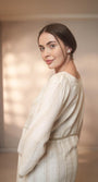 Enza Dressshadow Stripe White/Natural