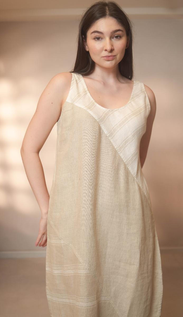 Isabella Dresspatchwork Combo 01 Sand Multi