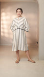 Enza Dressbedford Stripe White/Black
