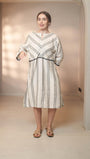 Enza Dressbedford Stripe White/Black