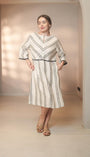 Enza Dressbedford Stripe White/Black