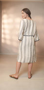 Enza Dressbedford Stripe White/Black