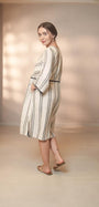Enza Dressbedford Stripe White/Black