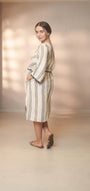 Enza Dressbedford Stripe White/Black