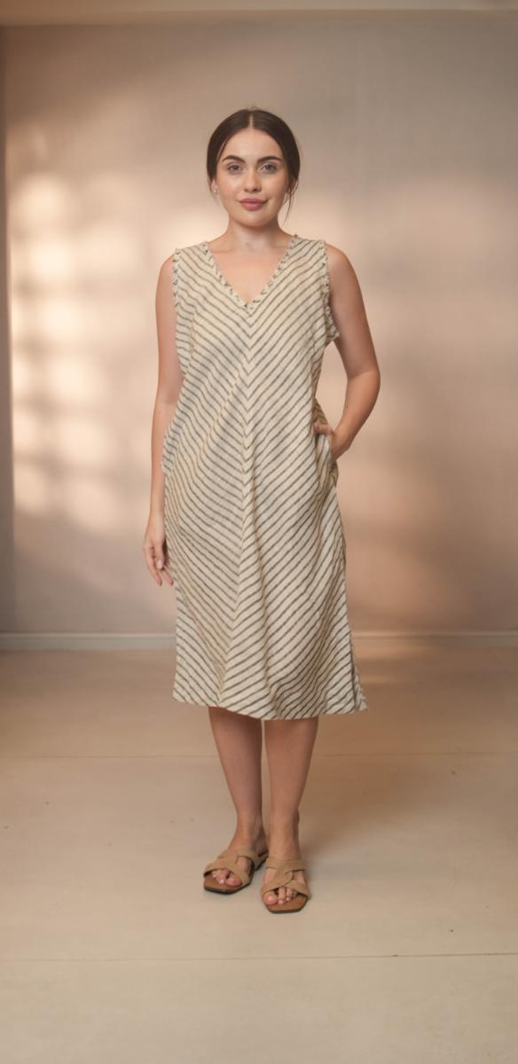 Izia Dresswhipcord Stripe Sand