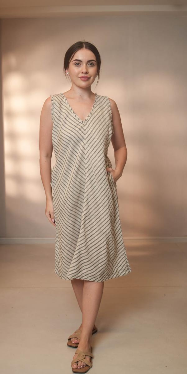 Izia Dresswhipcord Stripe Sand