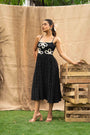 A Fit And Flare Dress, Adorned With Handembroidered