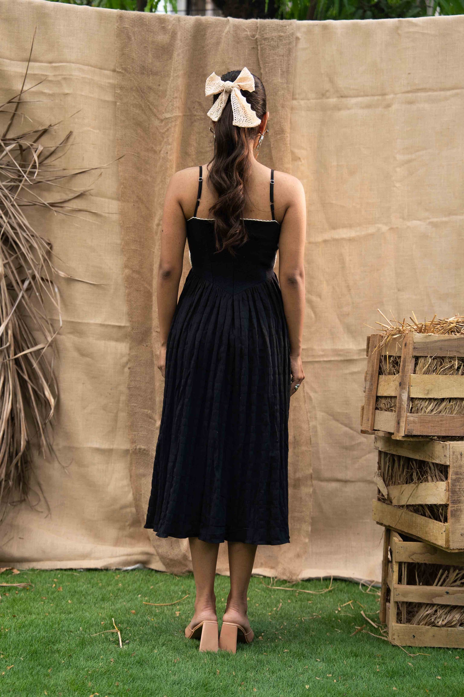 A Fit And Flare Dress, Adorned With Handembroidered