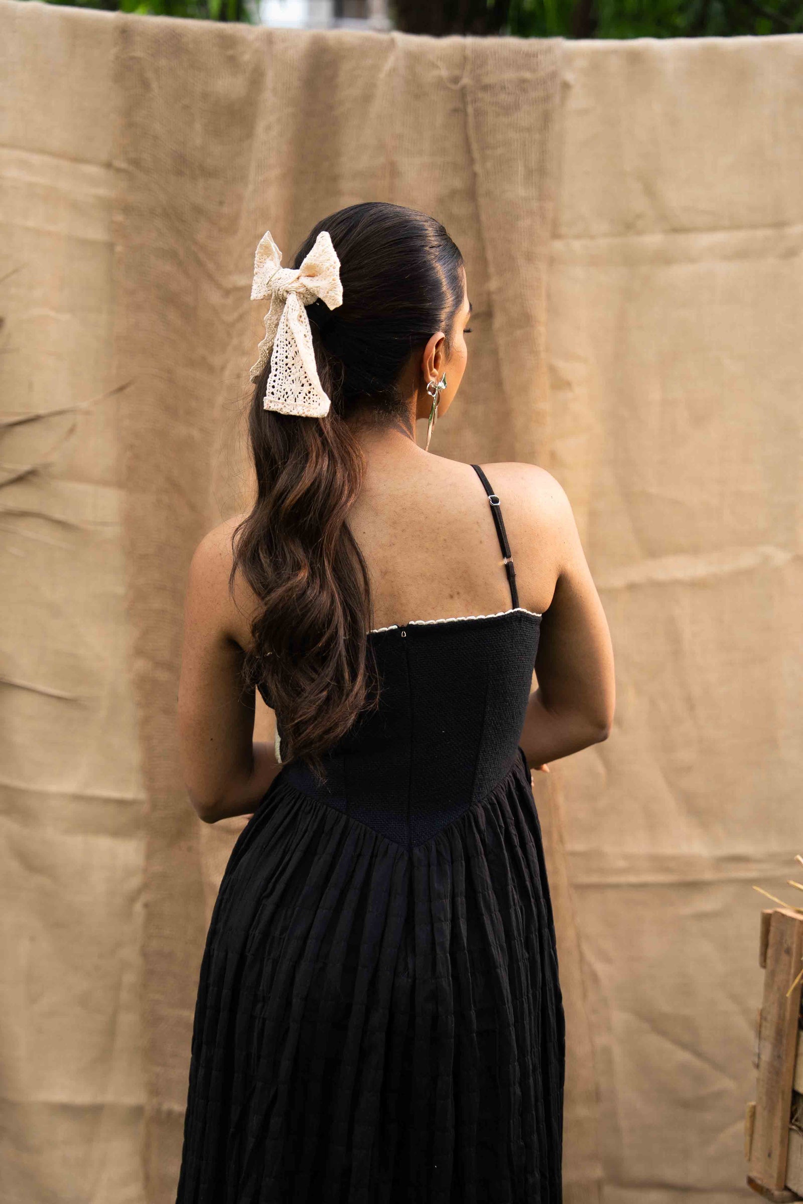 A Fit And Flare Dress, Adorned With Handembroidered