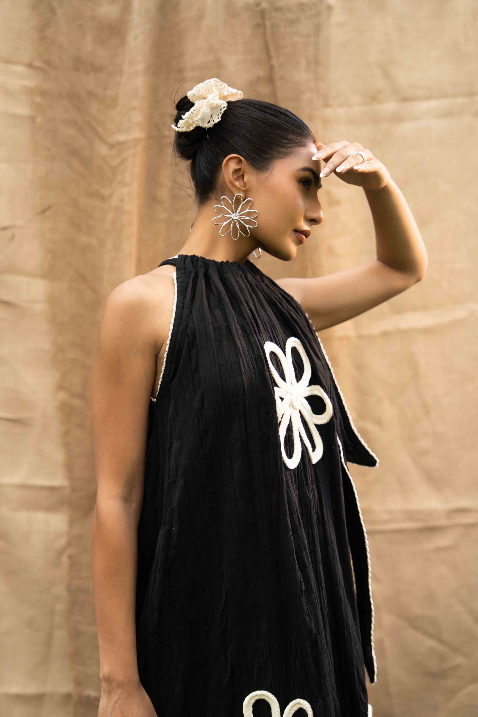 The Top Adorned With Hand Embroidered
