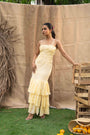 Fitted Knitted Butter Yellow Maxi Dress