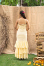 Fitted Knitted Butter Yellow Maxi Dress