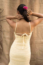 Fitted Knitted Butter Yellow Maxi Dress