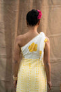 Printed Midi Dress, Combination Of Floral Print And Geometry