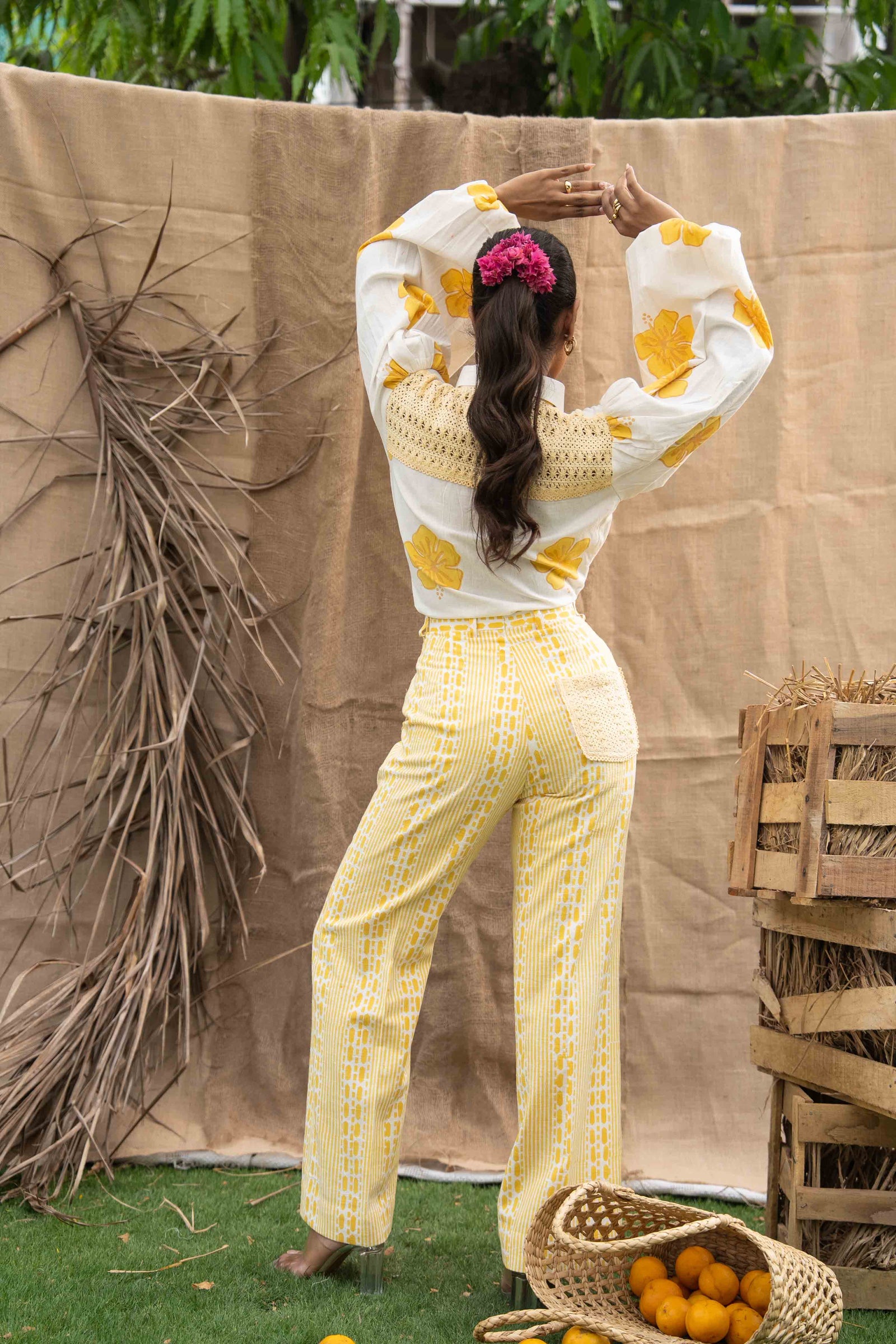 Printed Coord Set, Combination Of Floral Print And Geometry