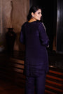 Navy Blue Top A With Heavy Embroidery