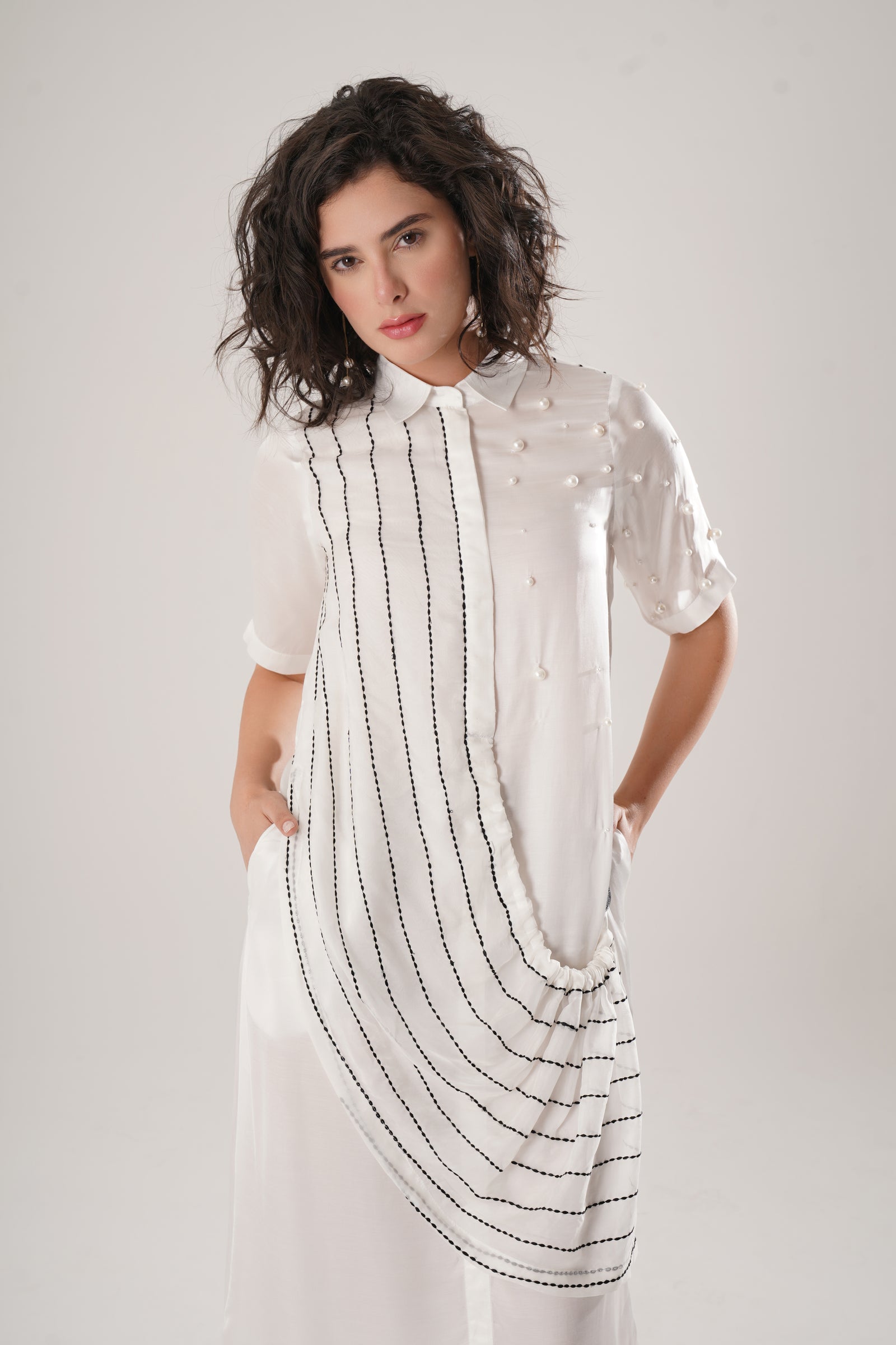 White Midi Dress Crafted From Luxurious Modal Satin