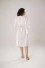 Sophisticated White Modal Satin Dress