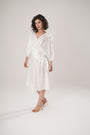 Sophisticated White Modal Satin Dress