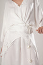 Sophisticated White Modal Satin Dress
