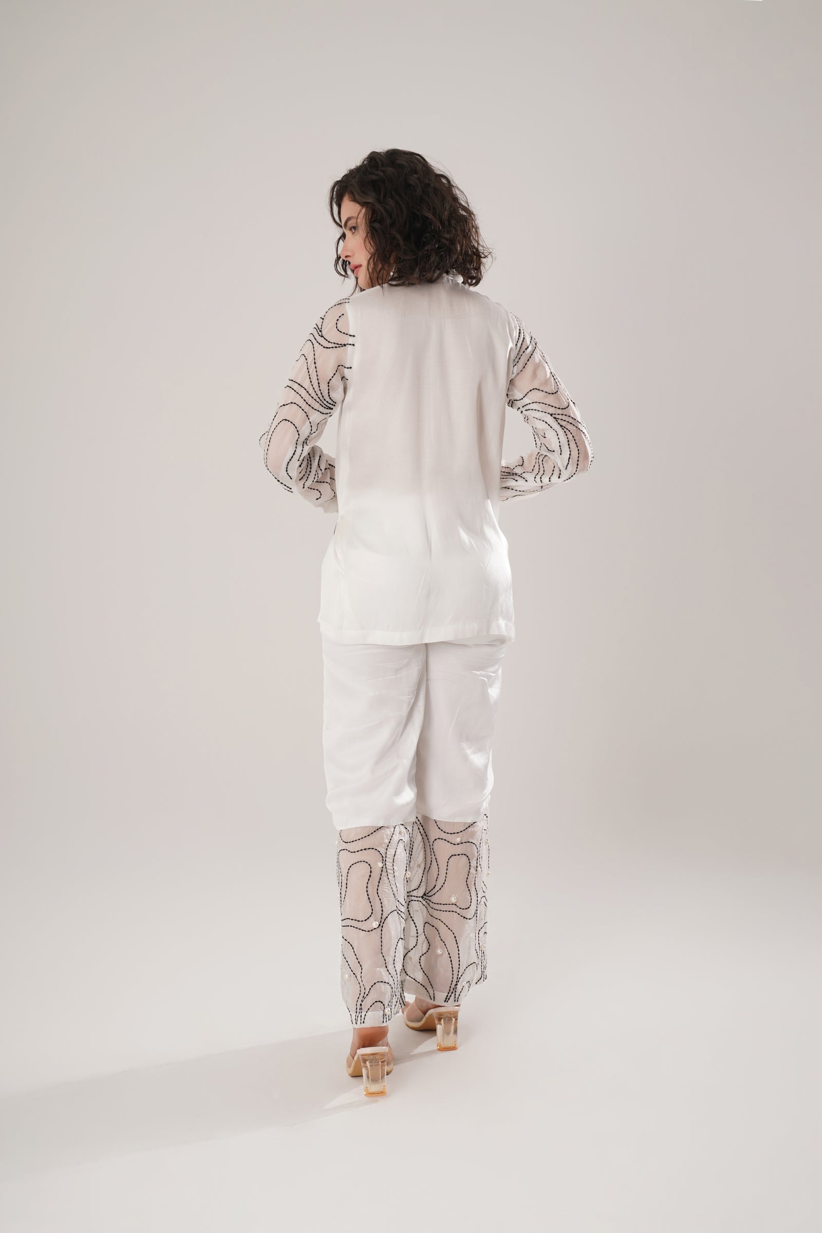 White Modal Satin Shirt Redefines Contemporary Sophistication